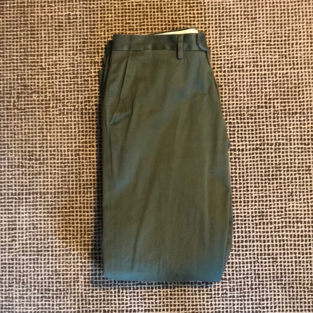 J. Crew Olive Pants 33x32 stretch slim fit